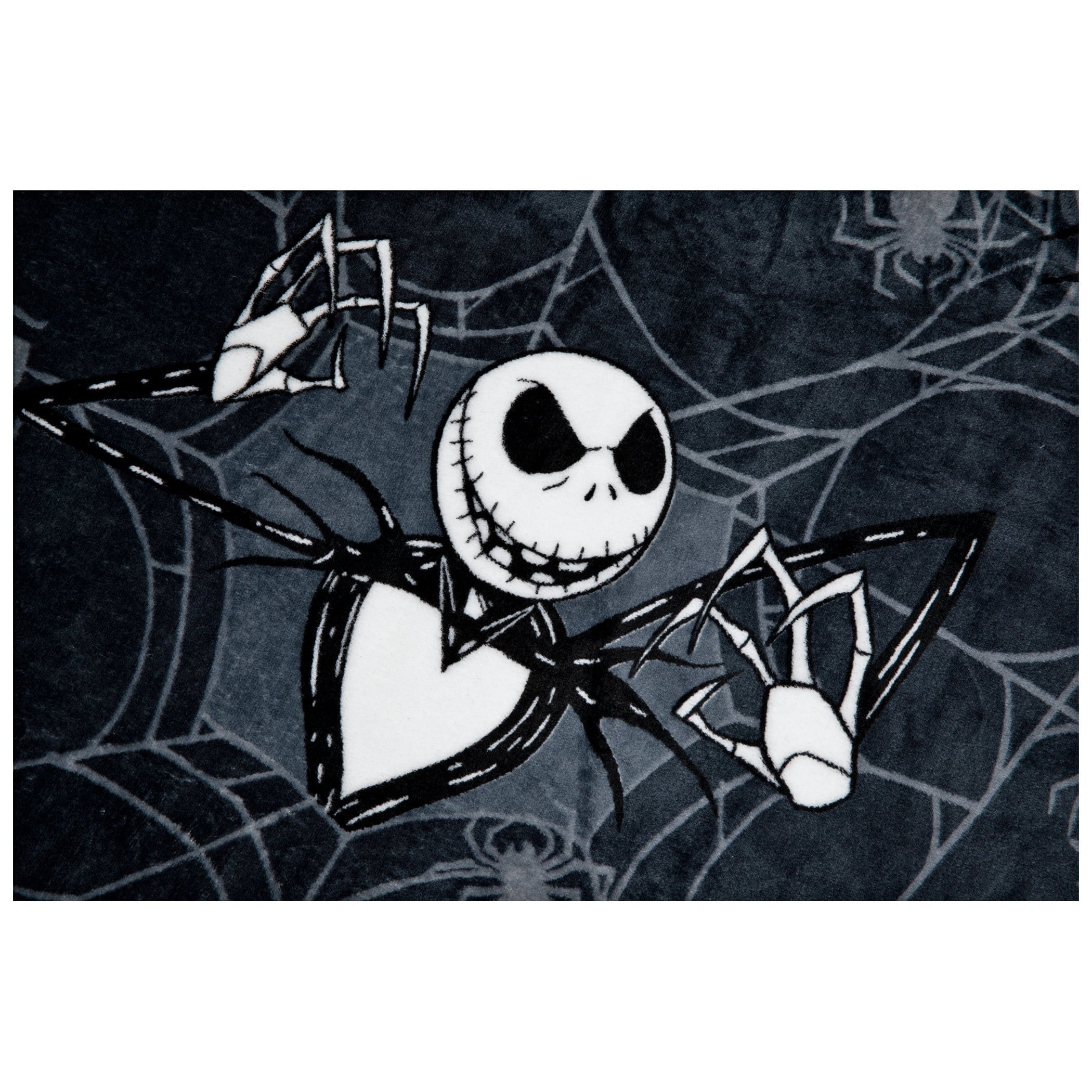 Super Soft Flannel Nightmare Before Christmas Jack Skellington 62x90 Plush Throw Blanket, 100% Polyester - Lightweight Plush Warm Blanket for All Seasons Detail