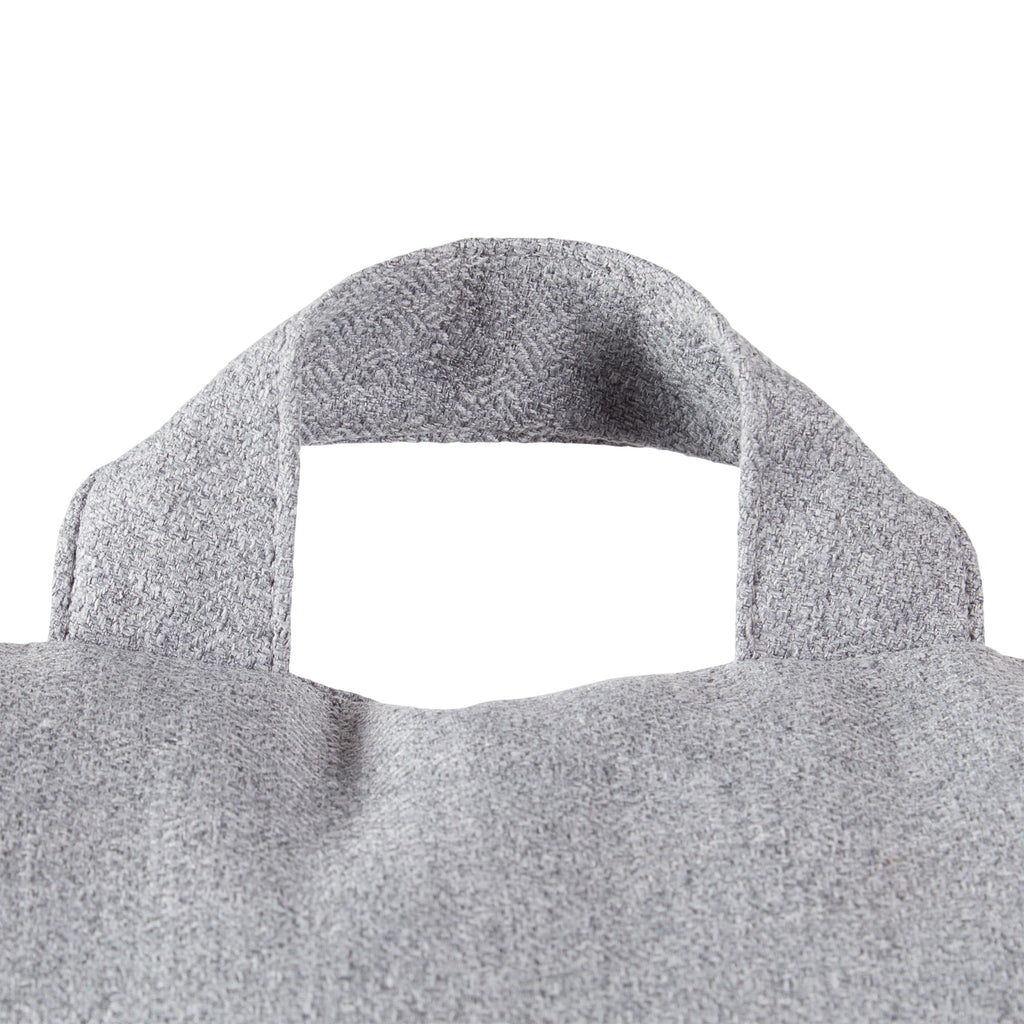 Orthopedic Support Jumbo Cement Gray Polyester Bed Rest Pillow - Decorative Throw Pillow Cushion for Sofa & Bed Detail