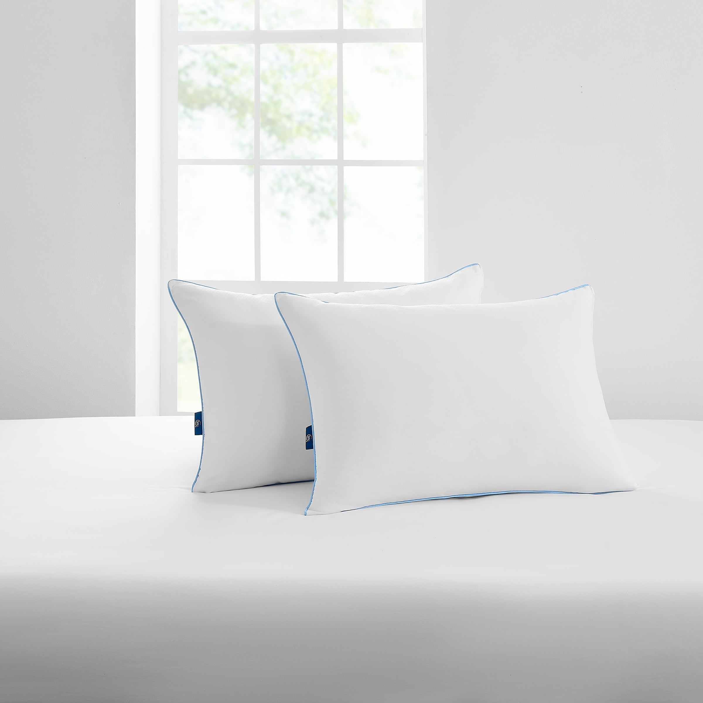 Orthopedic Support Cool Nites Bed Pillow, Standard/Queen, 2 Pack - Orthopedic Shredded Foam Bed Pillow Set Detail