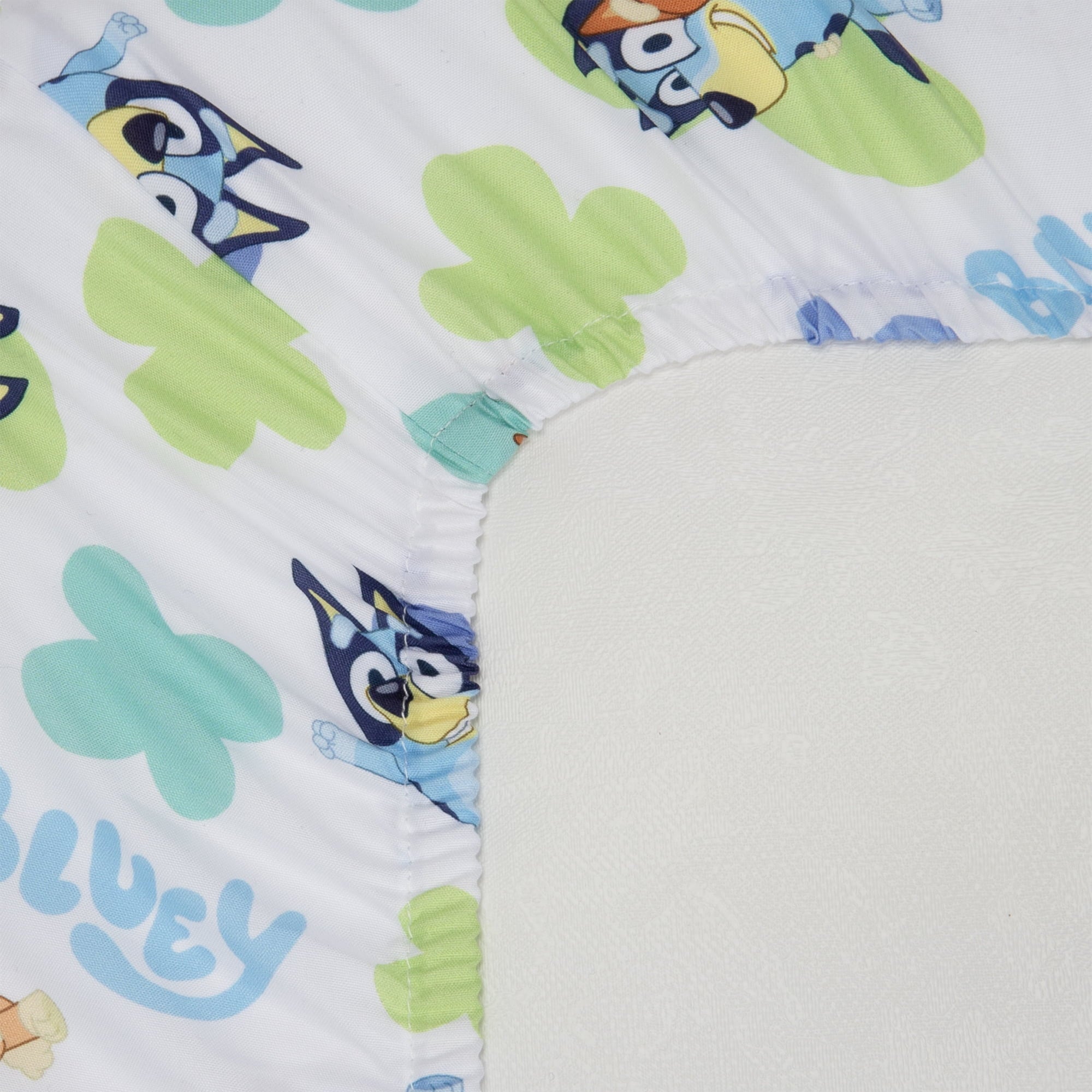 Cooling Sateen Sheet Set 2 Pack Print & Solid - Breathable Egyptian Cotton Flat & Fitted Sheets Detail
