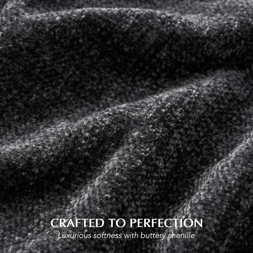 Lightweight Warm Soft Chenille Throw Blanket for Couch, Cozy Plush Fuzzy Decorative Chenille Knit Throw Blanket with Tassels, Lightwei... - Super Soft Reversible Sherpa Flannel Blanket Detail
