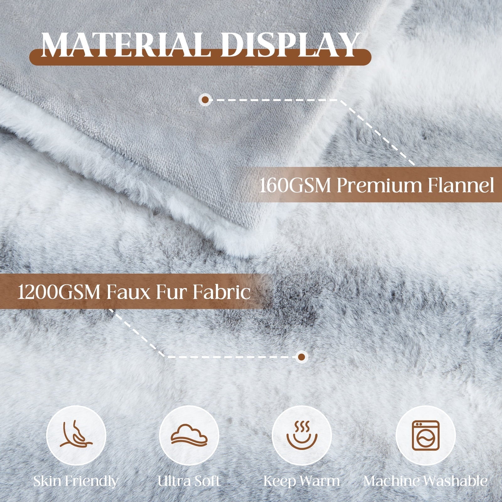 Super Soft Flannel Luxury Faux Fur Throw Blanket for Bed Super Thick Warm Fuzzy Blankets for Bedroom Living Room, 60" x 80", White - Luxury Knitted Decorative Throw Blanket with Fringes Detail