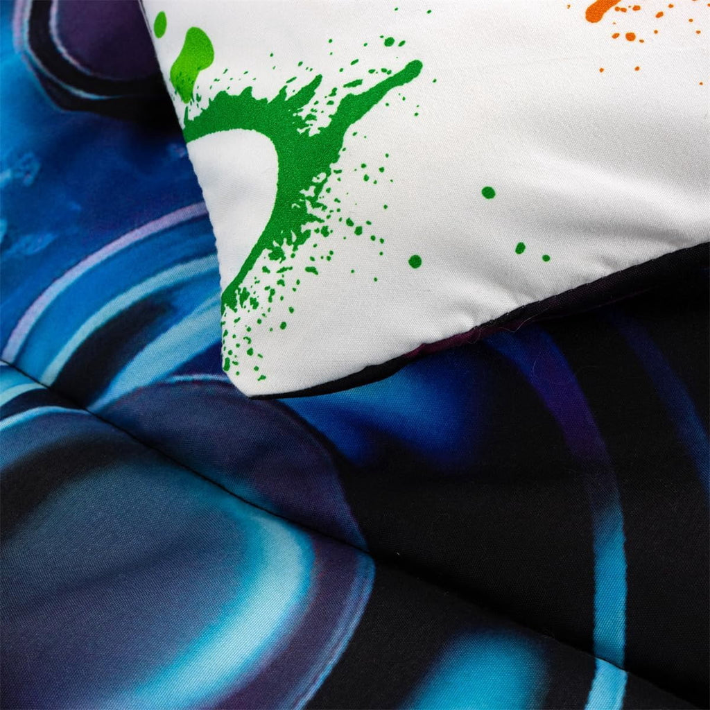 Luxurious Quilted Game Console Comforter Set for Boys Girls Kids Space Universe Gaming Geometric Lightweight Microfiber Gamer Bedding S... - Luxurious Quilted Duvet Cover Set Detail