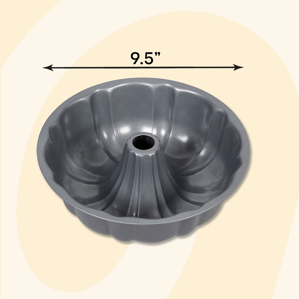 Innovative Everyday Non-Stick Bundt Cake Pan 9.51" Fluted Tube Baking Pan, Packaging May Vary - Multi-Functional Manual Food Chopper & Slicer Detail