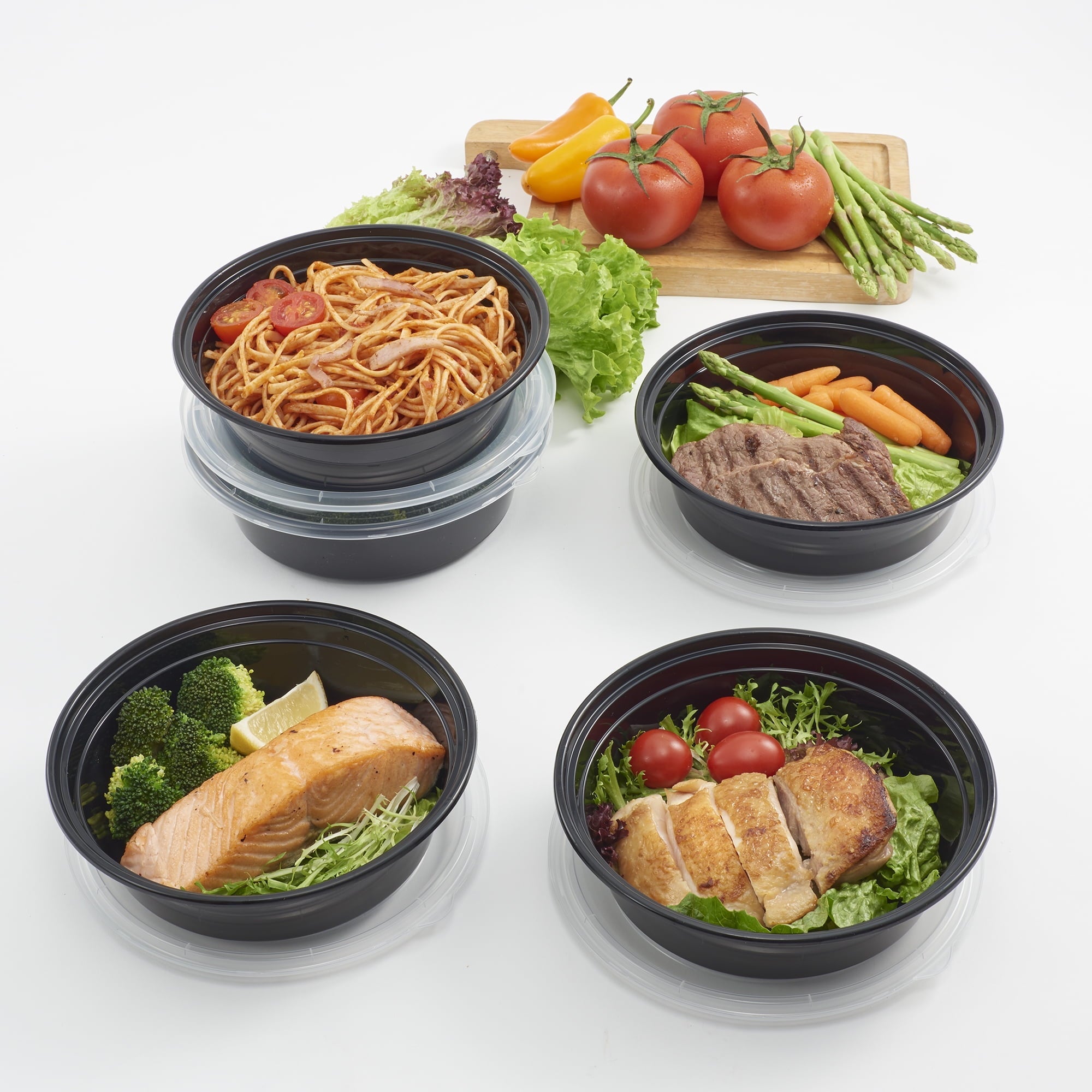 Whimsical Doughnut 5-Pack Round Meal Prep Containers with Lids, 1L, BPA-Free, Microwave & Dishwasher Safe, Ideal Use for Meal ... - Fun Food Fidget Cookie Squishable Toy Detail