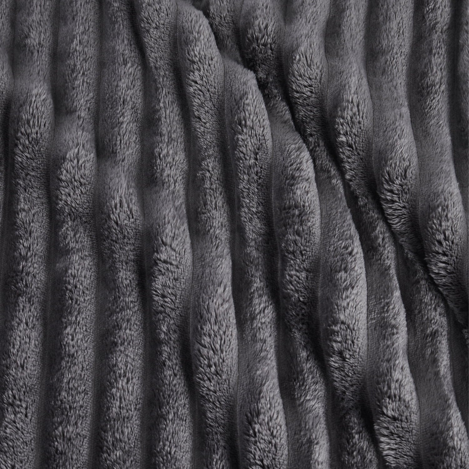 Reversible Sherpa Grey Fleece Throw Blanket for Couch - Super Soft Cozy Blankets for Women, Girls, 50x60 inches - Super Soft Reversible Sherpa Flannel Blanket Detail