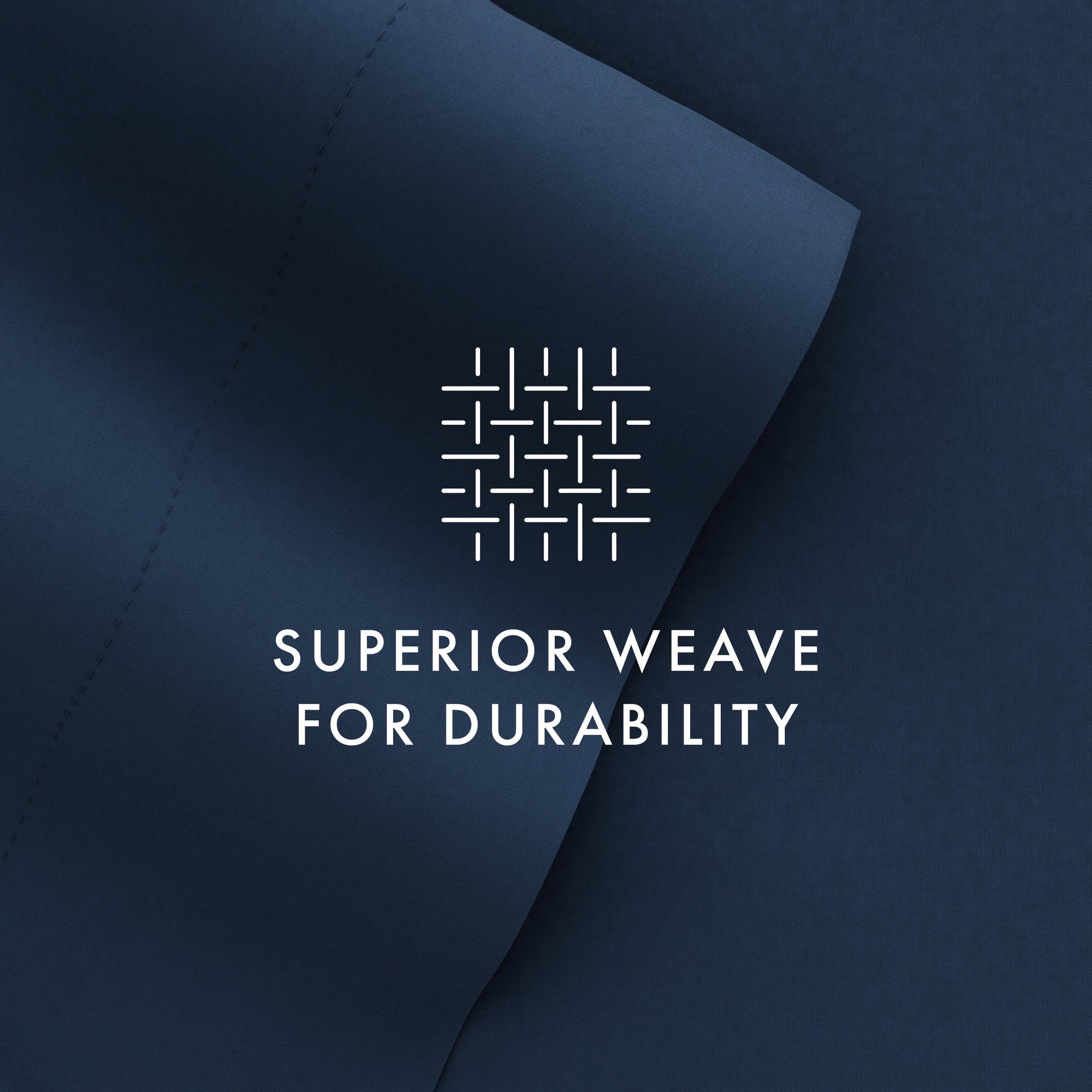 Breathable Luxury 4 Piece Solid Microfiber Bed Sheet Set, Navy, Queen - Luxury Bed Sheet Set with Deep Pockets Detail