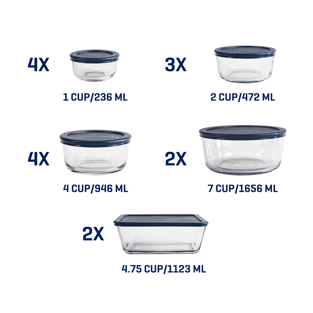 Sweet Treat Shaped Glass Food Storage Containers with SnugFit Lids, 30 Piece Set - Deliciously Soft Cupcake Sensory Glob Detail