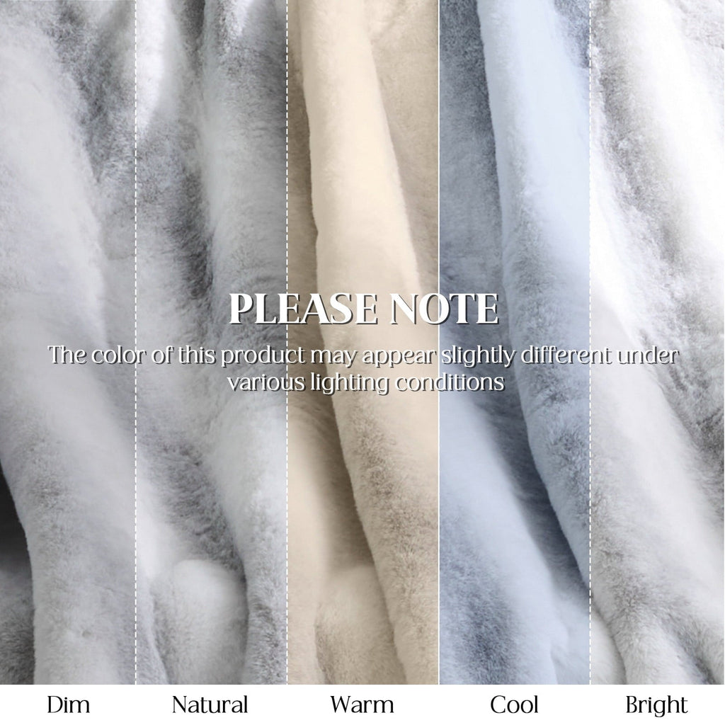 Super Soft Flannel Luxury Faux Fur Throw Blanket for Bed Super Thick Warm Fuzzy Blankets for Bedroom Living Room, 60" x 80", White - Luxury Knitted Decorative Throw Blanket with Fringes Detail