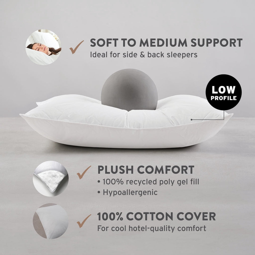 Fluffy Shredded Sahara Nights | Stomach & Back Sleeper Pillow for Adults | , 100% Cotton Case, Gel Fiber Fill | Soft, Machine Washabl... - Orthopedic Shredded Foam Bed Pillow Set Detail