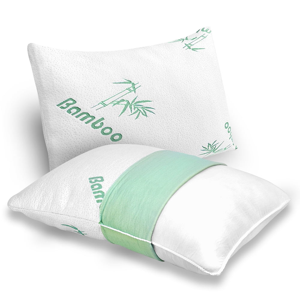 Orthopedic Support Memory Foam Pillows Queen Size Set of 2 - Cooling Bed Pillows for Sleeping - Back, Stomach, Side Sleeper Soft, Comfy ... - Decorative Throw Pillow Cushion for Sofa & Bed Detail