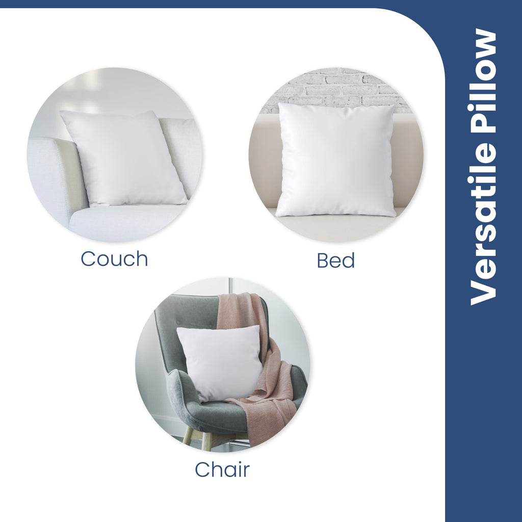 Ergonomic Memory Foam Down Alternative White Euro Pillow Insert 26x26 – Soft & Durable - Ergonomic Memory Foam Pillow for Neck Pain Support Detail