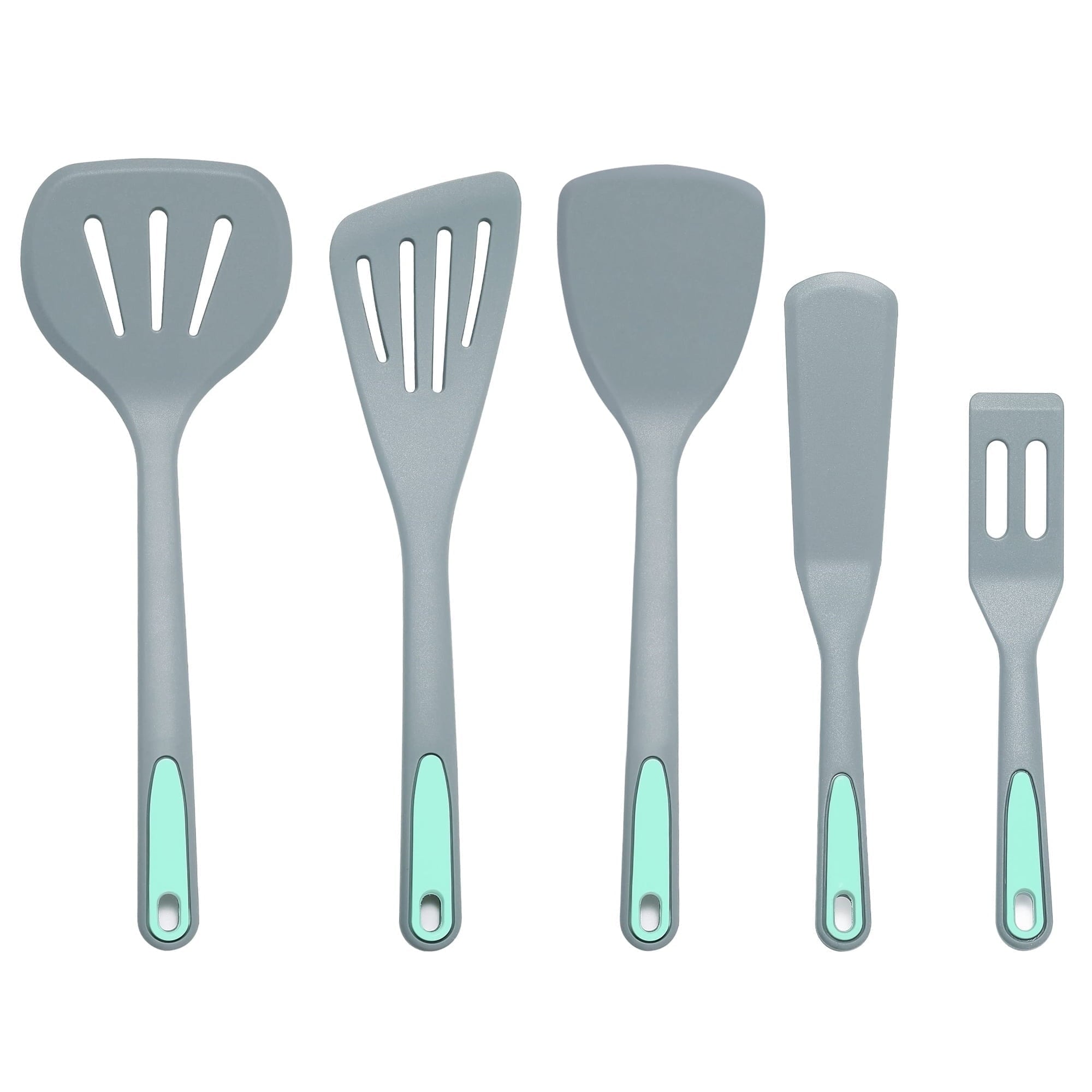Heavy Duty 5 Pieces Silicone Spatula Set, Non-Stick Silicone Turner Spatulas, Heat Resistance Cooking Utensils, Fli... - Multi-Purpose Hand Tool for Daily Meal Prep - Default Title
