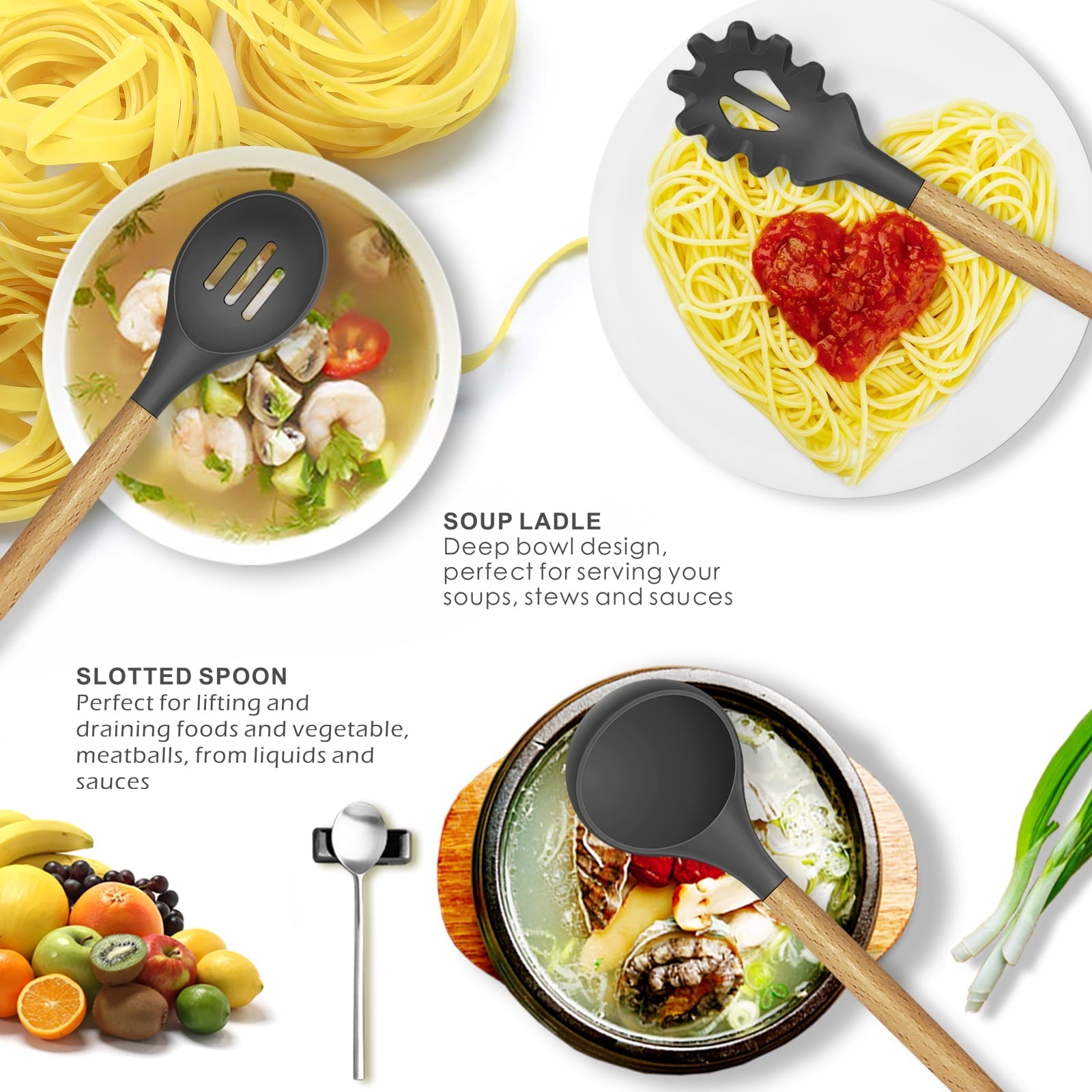 Chef-Quality Silicone Cooking Utensils Set - 446°F Heat Resistant Silicone Kitchen Utensils for Cooking,Kitchen Utensil Spatula Se... - Heavy Duty Stainless Steel Kitchen Shears Detail