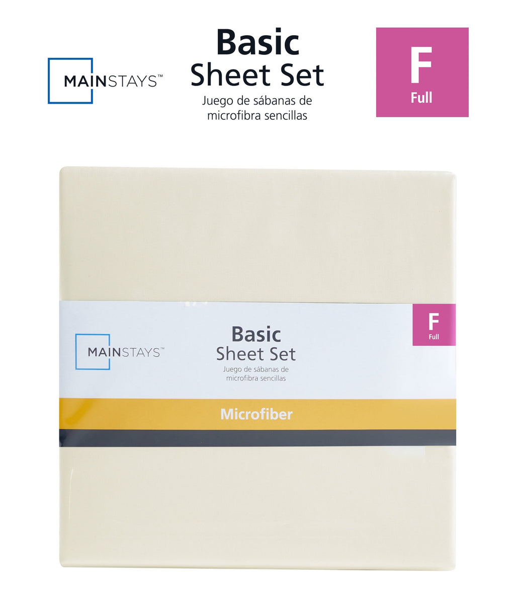 Premium Egyptian Cotton Basic Value Microfiber Bed Sheet Set, Vanilla Dream, Full, 4 Piece - Cooling Hotel Quality Bedding Sheets and Pillowcases Detail