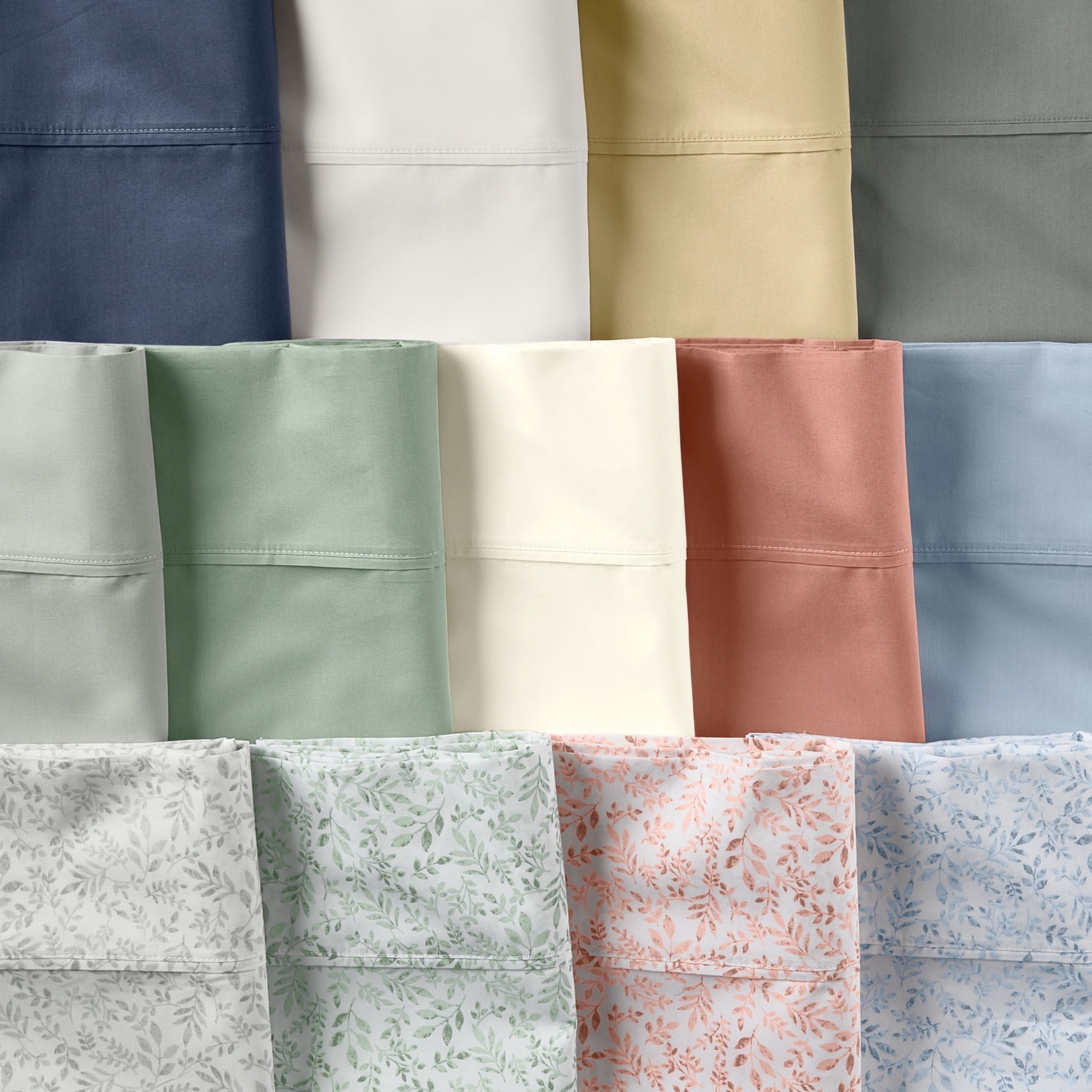 Premium Egyptian Cotton Cool & Crisp 4-Piece 300 Thread Count Green River Cotton Percale Sheet Set, Queen - Premium Ultra-Soft Pillowcase Pair for Sleeping Detail