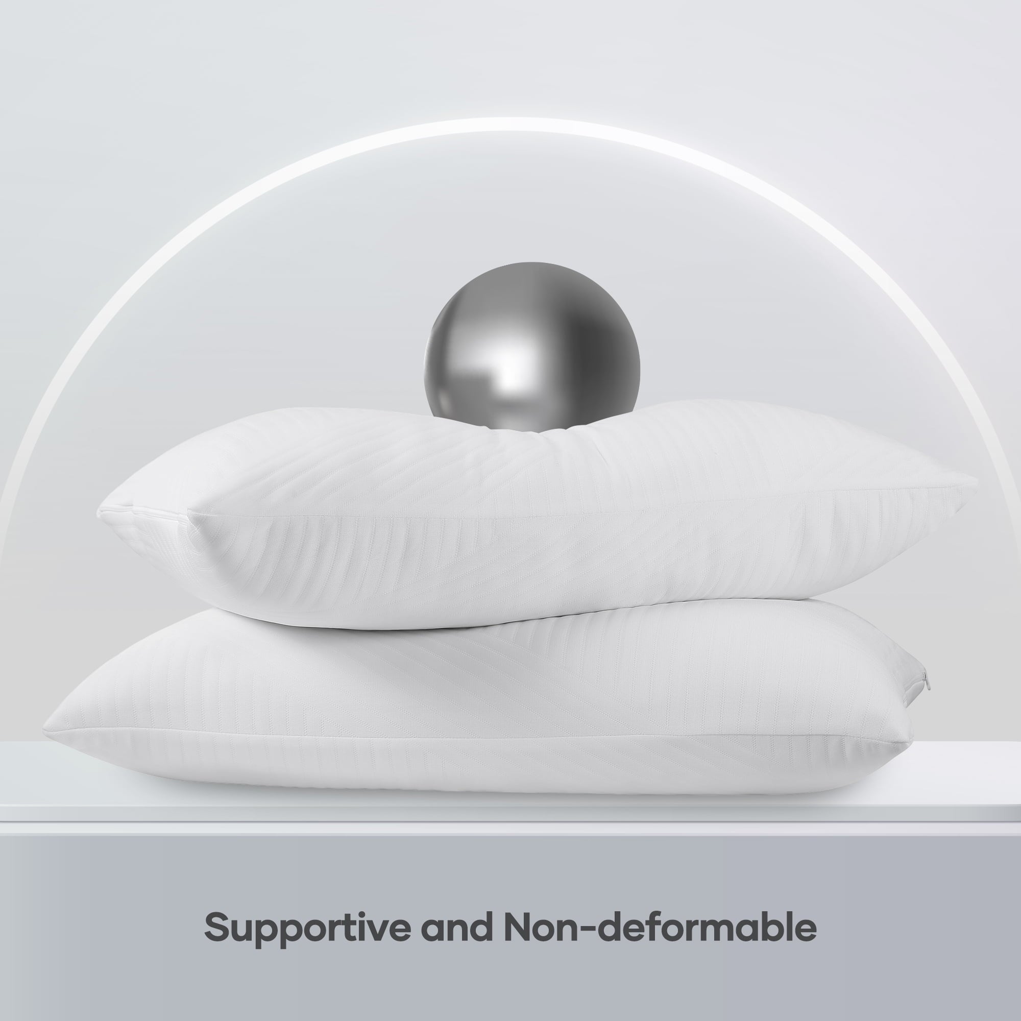 Orthopedic Support Shredded Memory Foam Pillow 2 Pack Pillow for Bed, Side, Back and Stomach Sleepers, CertiPUR-US Certified 28"x20" - Orthopedic Shredded Foam Bed Pillow Set Detail