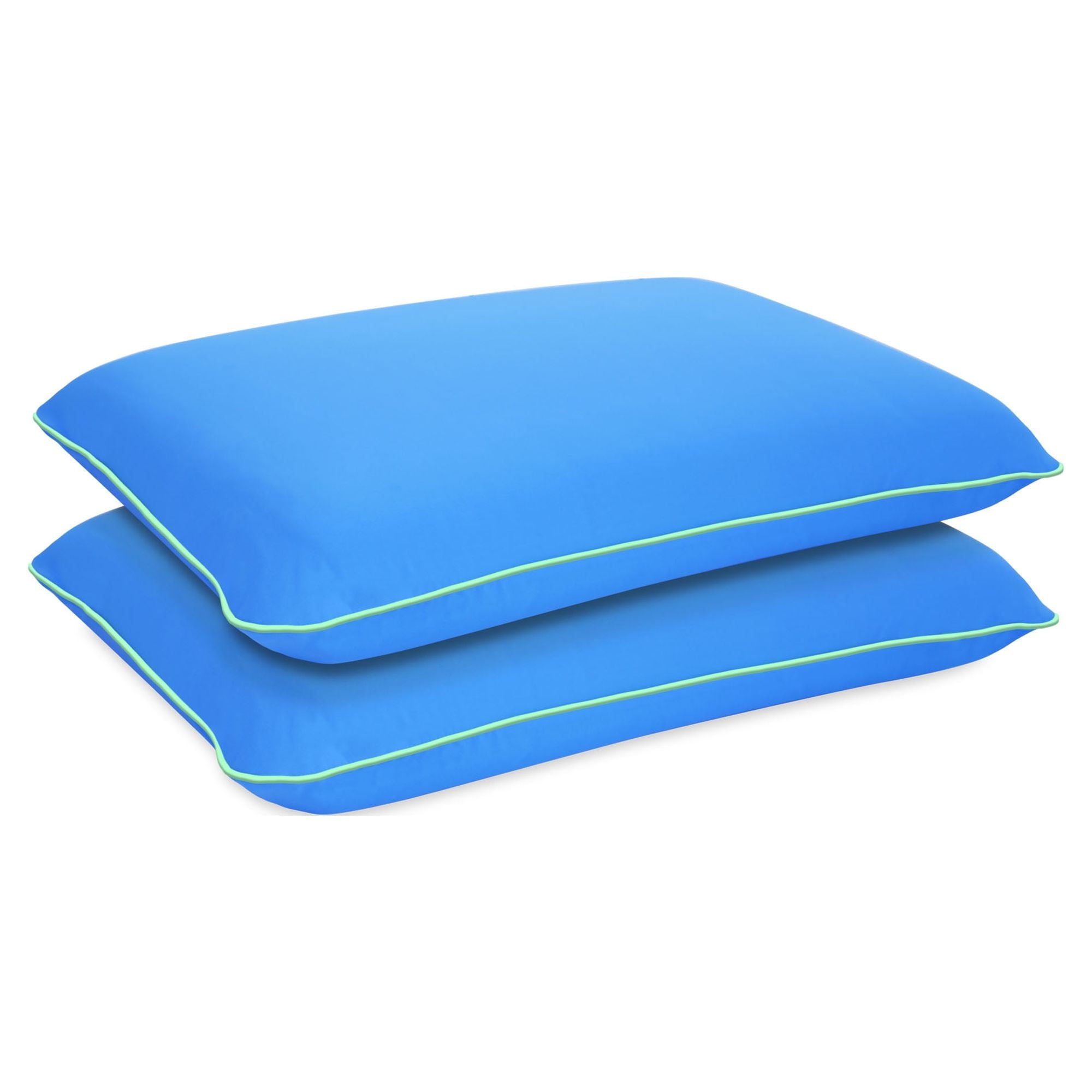 Decorative Plump Memory Foam Fun Pillow with Cool-to-the-Touch Cover, Standard/Queen, Cosmic Blue, 2 Pack - Decorative Throw Pillow Cushion for Sofa & Bed Detail