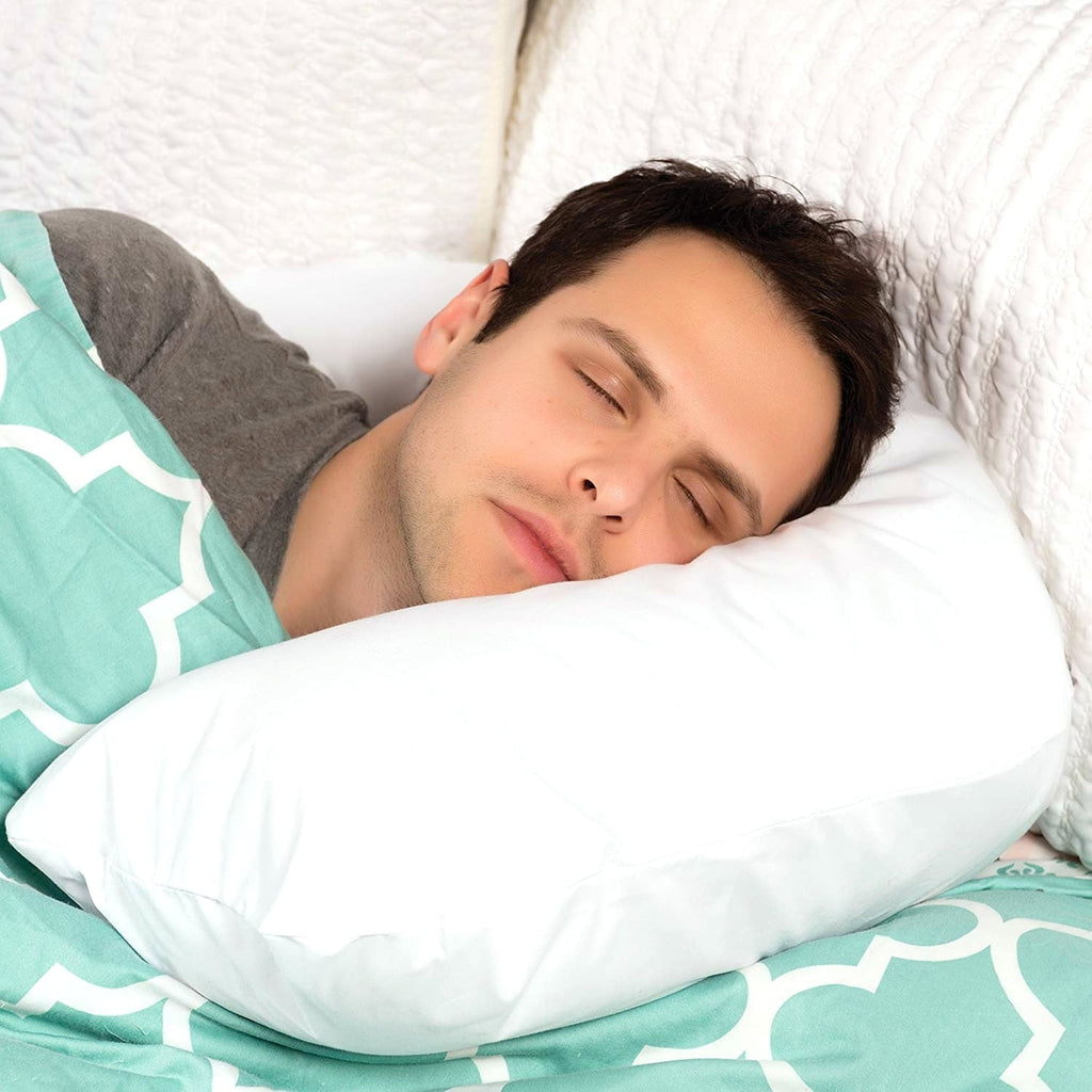 Ergonomic Memory Foam Hugg-A-Pillow 17" x 22" Bed Pillow White 554-7915-1900 - Orthopedic Shredded Foam Bed Pillow Set Detail
