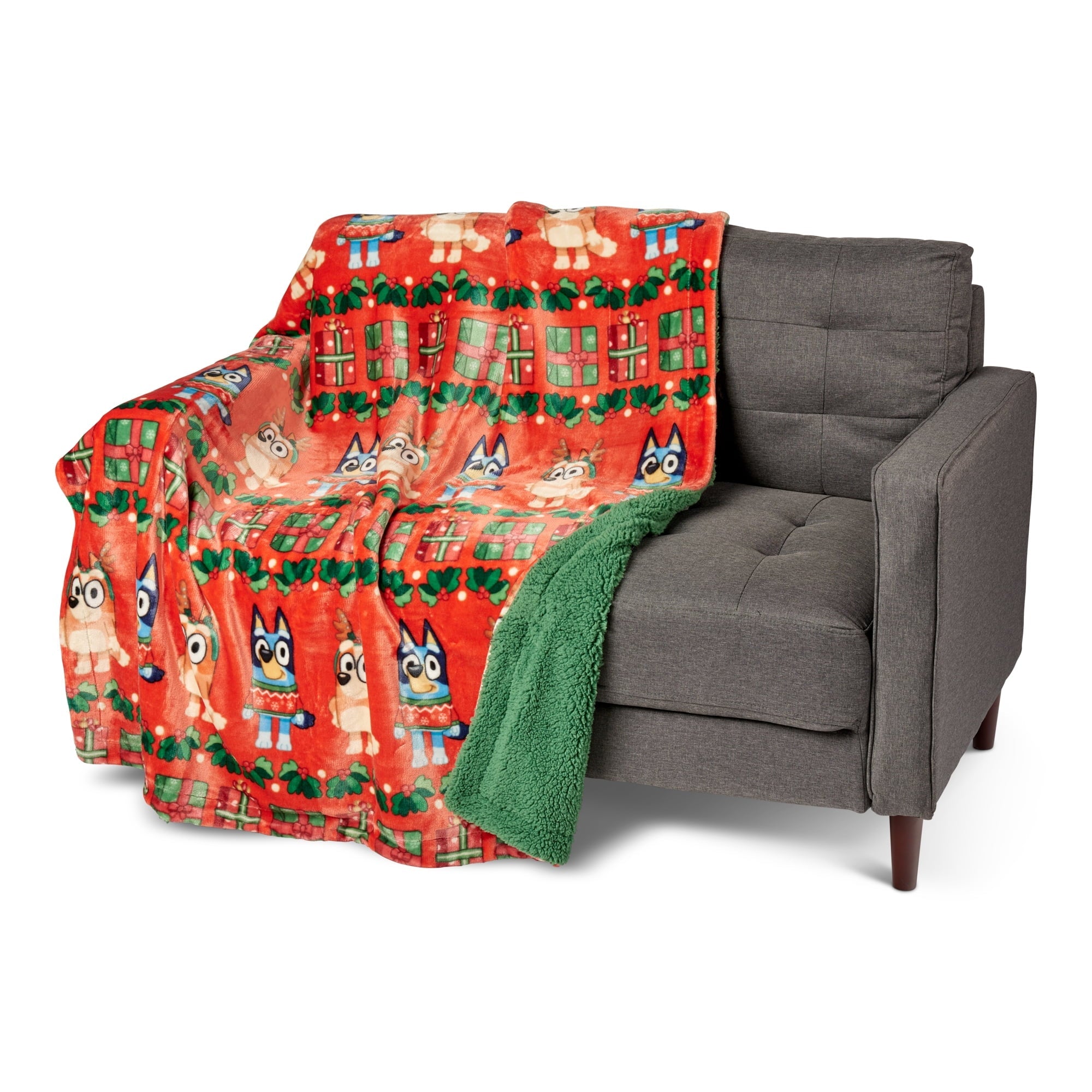 Decorative Knitted Holidays are Nice Silk Touch Throw Blanket with Sherpa Reverse 50 x 60 inches - Lightweight Plush Warm Blanket for All Seasons Detail