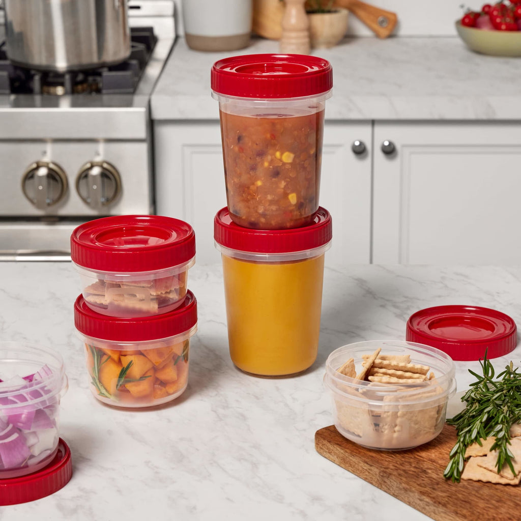 Deliciously Squishy 12 Piece Food Storage Set, Red - Fun Food Fidget Cookie Squishable Toy Detail