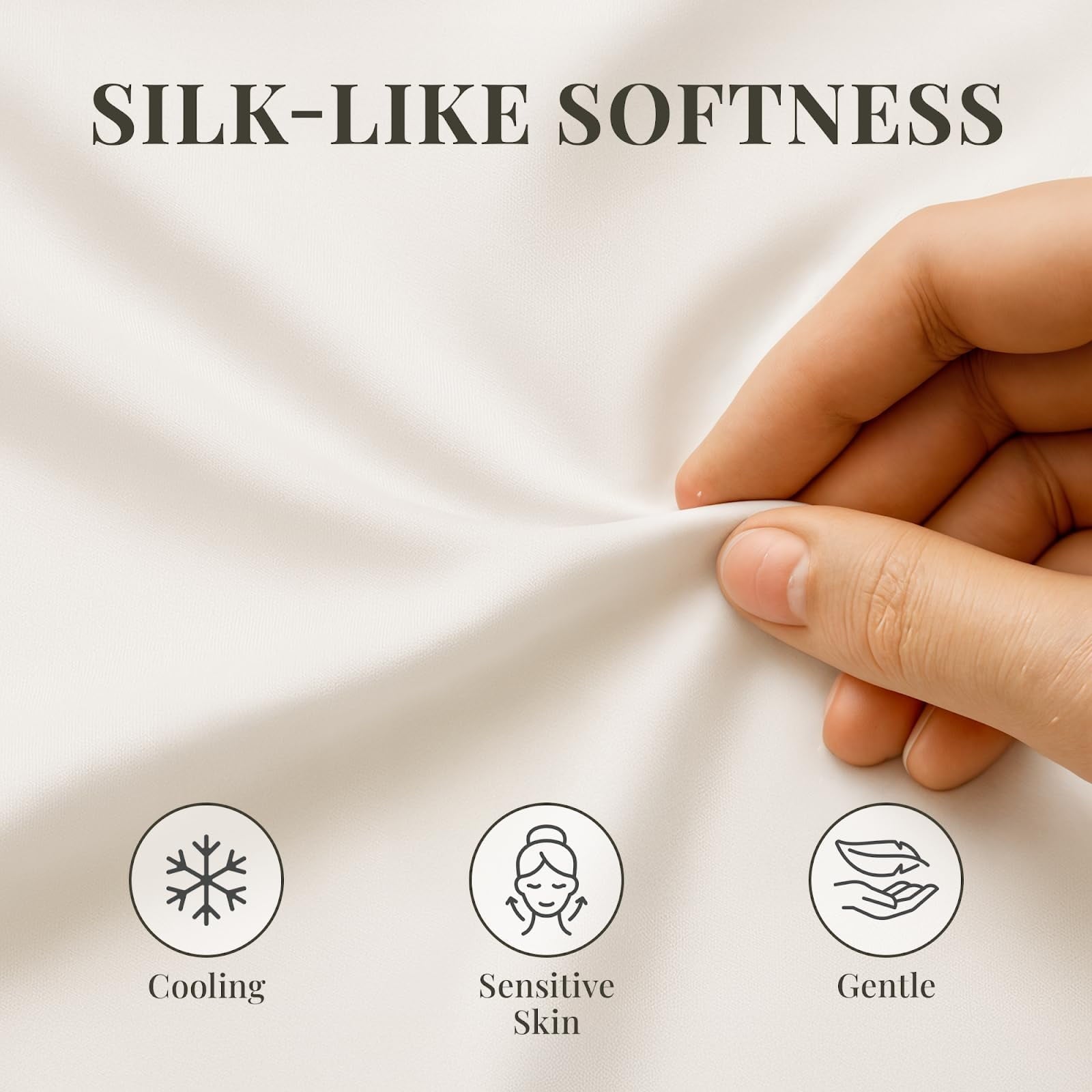 Breathable Luxury Sacred Thread Rayon Derived , 18'' Deep Pocket Cooling Sheets for Hot Sleepers, 6 PC Cooling Sheets (Queen Size - Cooling Hotel Quality Bedding Sheets and Pillowcases Detail