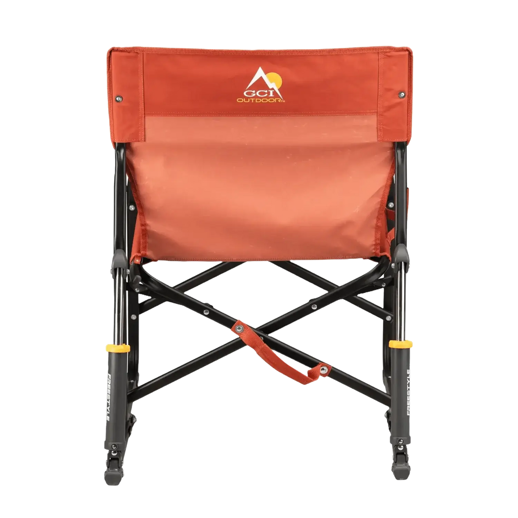 Patented Spring-Action Freestyle Rocker - Pumpkin Spice - Choice 373 - Patented Spring-Action Rocking Chair for Camping Detail