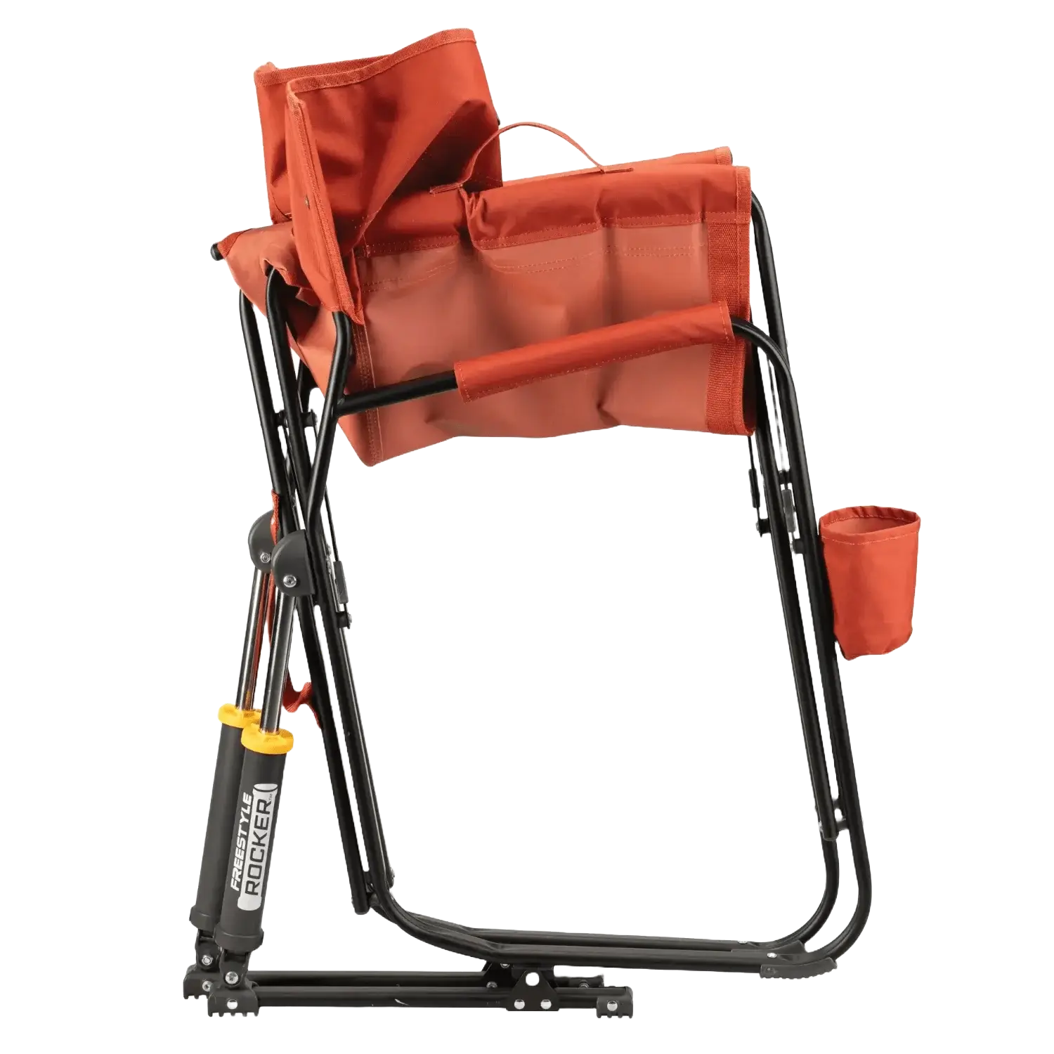 Patented Spring-Action Freestyle Rocker - Pumpkin Spice - Choice 373 - Patented Spring-Action Rocking Chair for Camping Detail