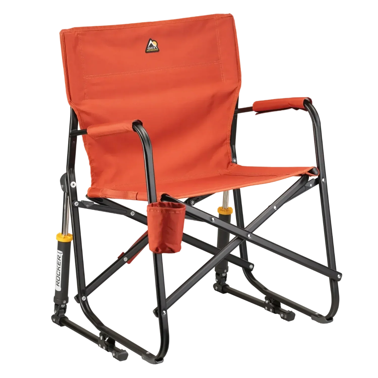 Patented Spring-Action Freestyle Rocker - Pumpkin Spice - Choice 373 - Patented Spring-Action Rocking Chair for Camping - Pumpkin Spice