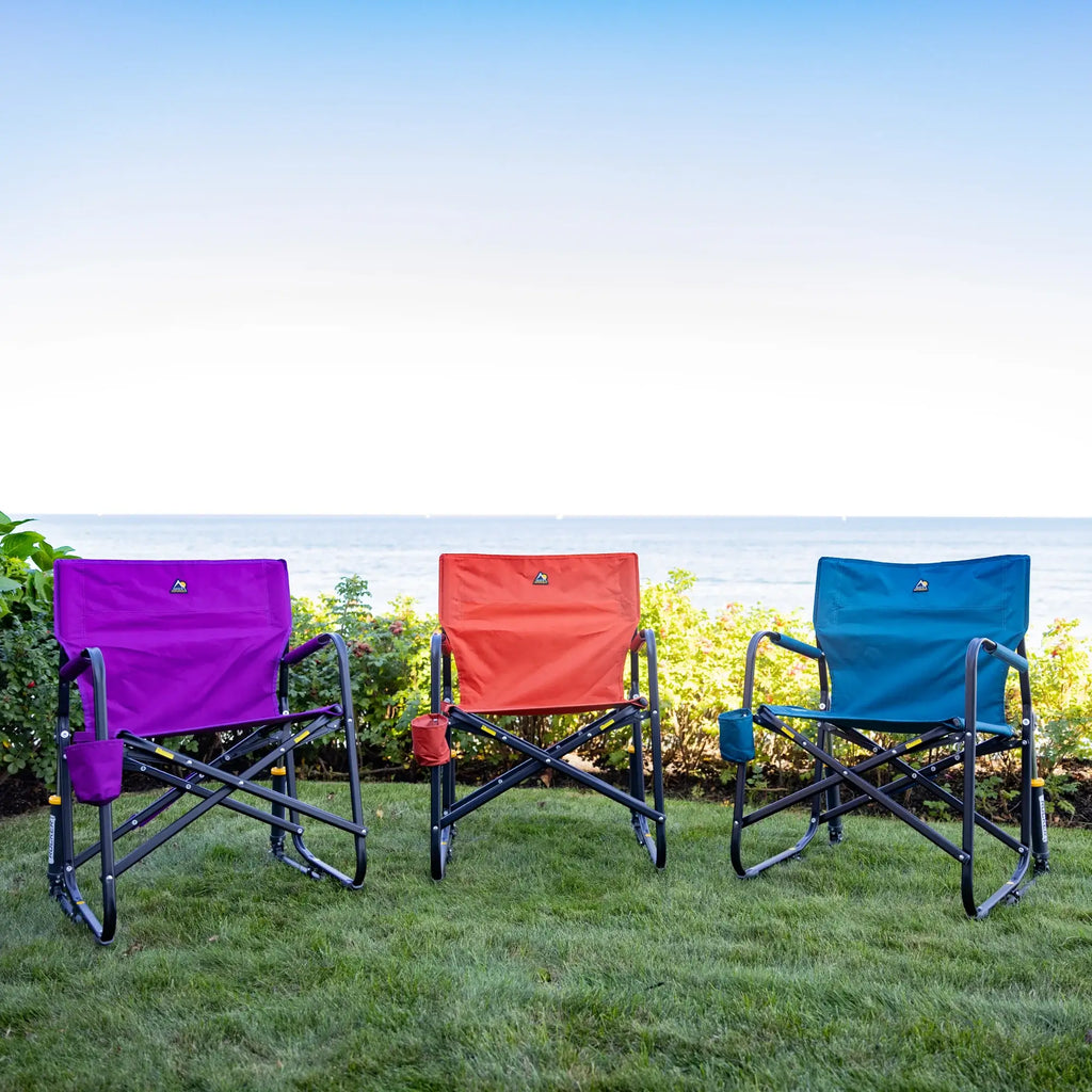 Patented Spring-Action Freestyle Rocker - Pumpkin Spice - Choice 373 - Patented Spring-Action Rocking Chair for Camping Detail