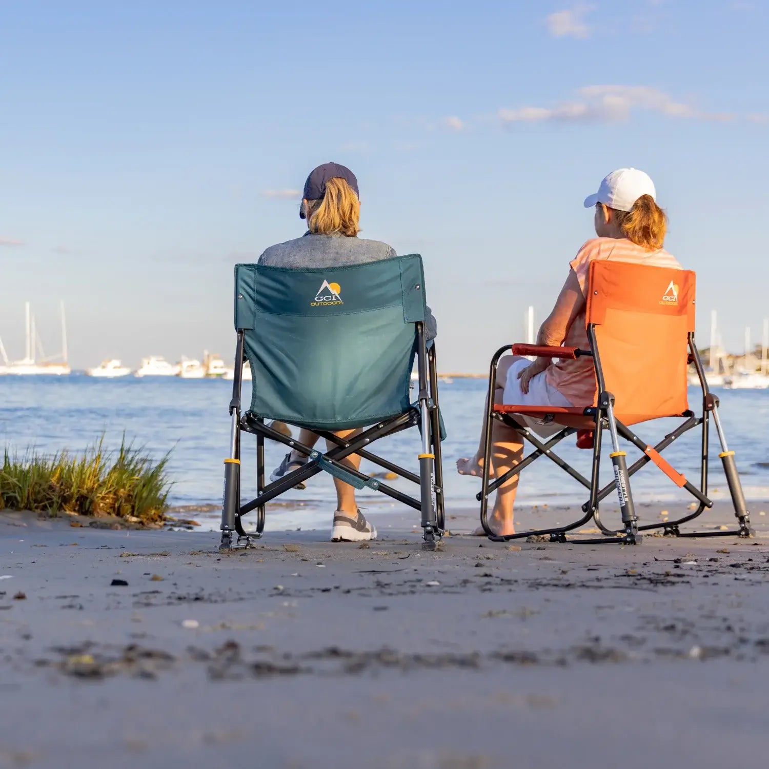 Patented Spring-Action Freestyle Rocker - Pumpkin Spice - Choice 373 - Patented Spring-Action Rocking Chair for Camping Detail