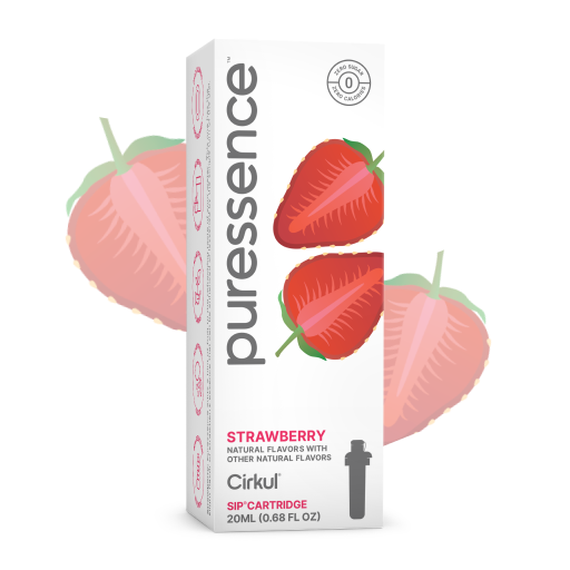 Sugar-Free Puressence Strawberry (Unsweetened) OR1Y - Electrolyte Hydration Enhanced Taste Cartridges - Default Title