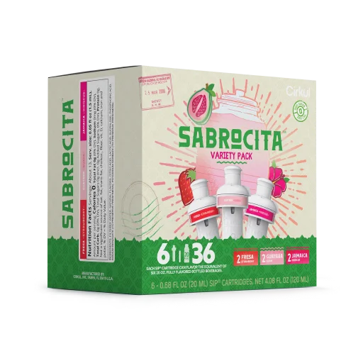 Zero-Calorie Sabrocita 6-Pack Variety Pack E8JI - Zero-Calorie Multi-Flavor Sip Pods for Water Bottle Detail
