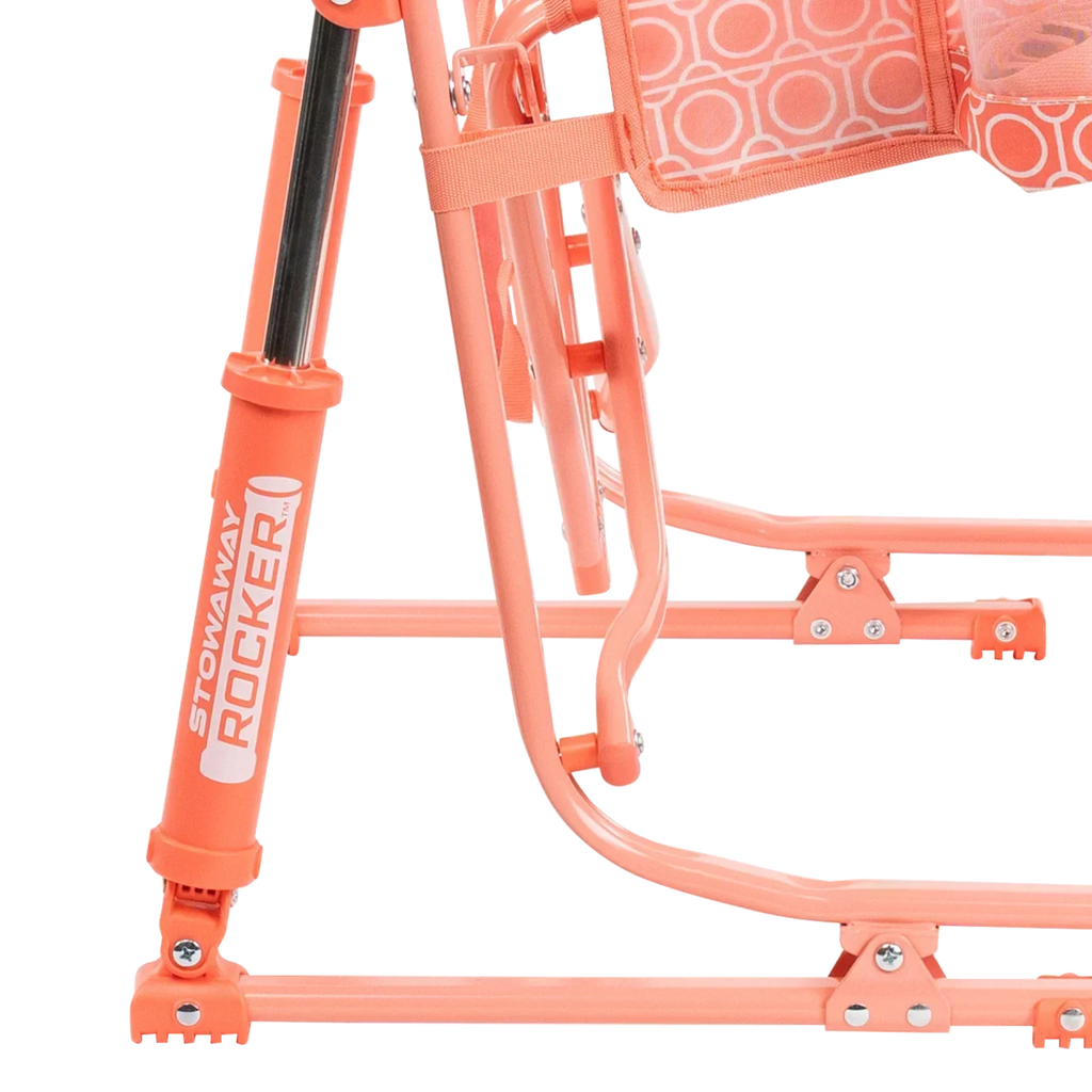 Luxury Camp Stowaway Rocker - Choice 794 - Heavy-Duty Kickback Rocker with Beverage Holder Detail