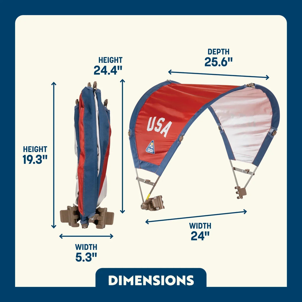 Heavy Duty SunShade Accessory - USA Anniversary Deluxe - Choice 917 - Instant Sunshade Umbrella for Tailgating Detail