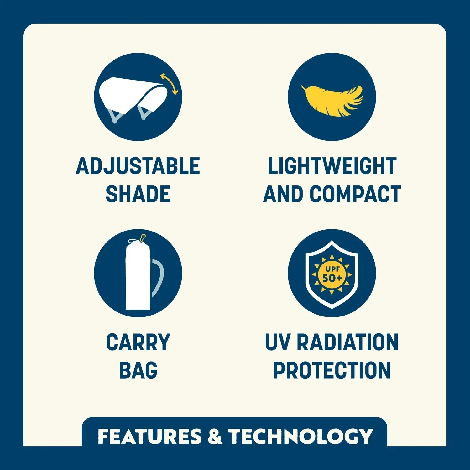 Heavy Duty SunShade Accessory - USA Anniversary Deluxe - Choice 917 - Instant Sunshade Umbrella for Tailgating Detail