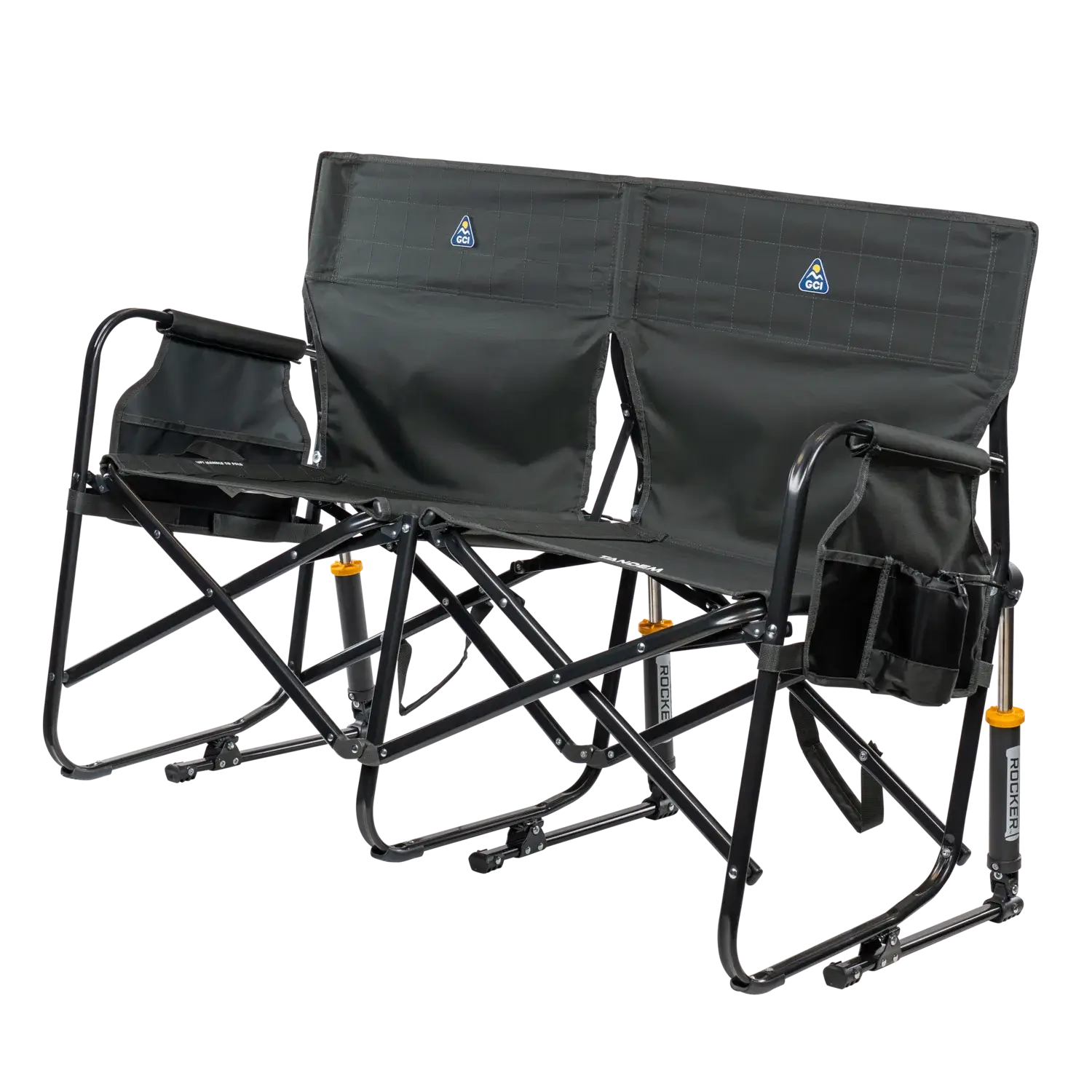 Heavy-Duty Freestyle Tandem Rocker - Choice 227 - Patented Spring-Action Rocking Chair for Camping Detail