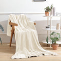 Cozy Fleece Throw Blanket for Couch, Ultra Soft Cream White Throws for Travel Camping Sofa Bed, Lightweight Cozy Bed Blanket for ... - Cozy Fleece Throw Blanket for Couch & Bed - Default Title